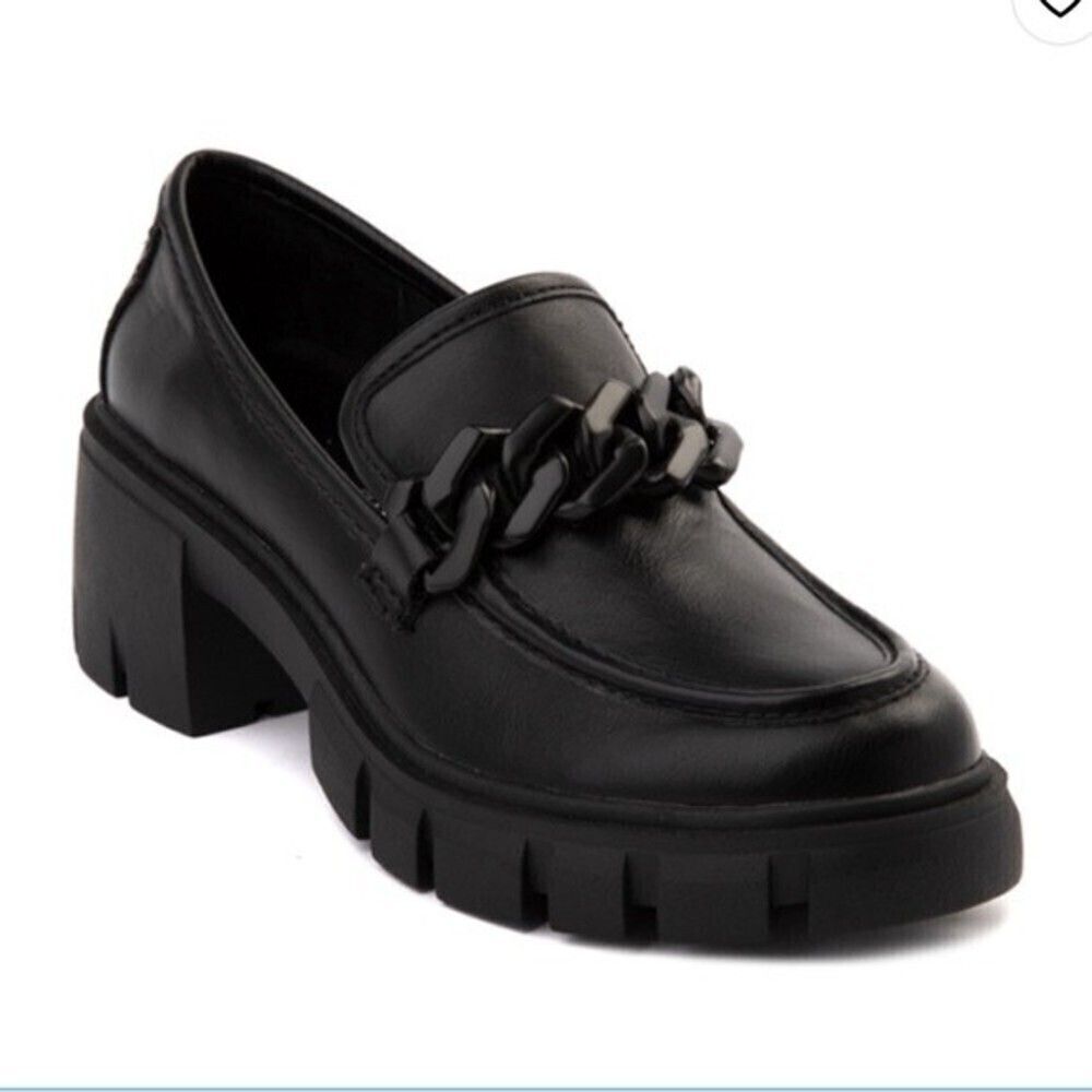 Madden Girl shoes womens black Hastings Platform Casual block heel Shoe size 7
